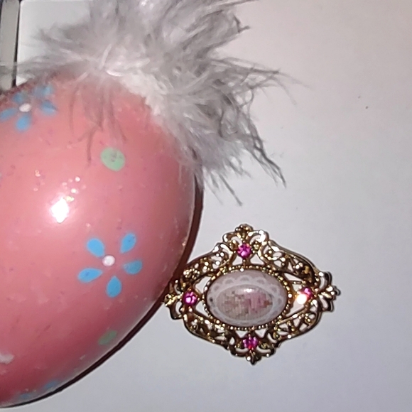 Loree' Goldtone Brooch w/ Pink Crystals  HTF - Picture 7 of 13